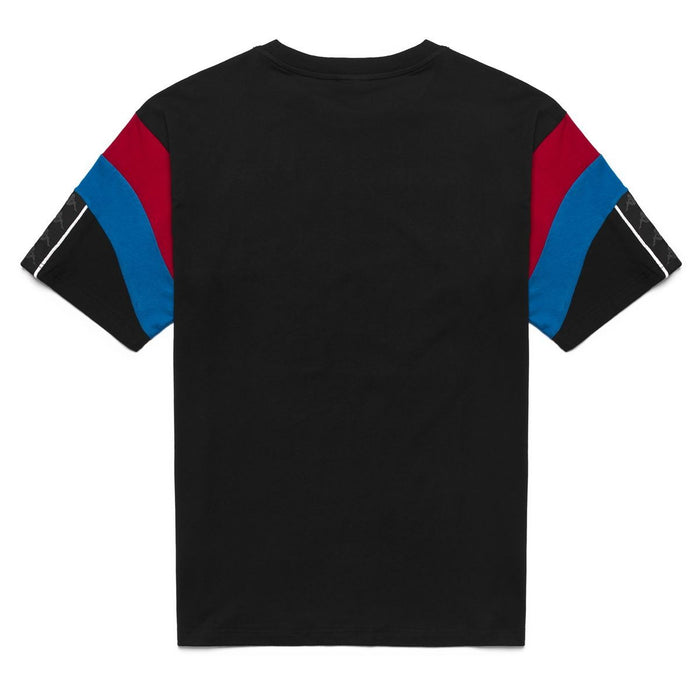 Polera Kappa 222 Banda Otto Black Red Racing Blue
