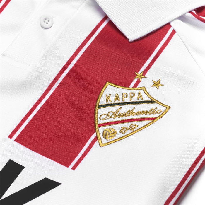 Polera Kappa Authentic Oden White Red