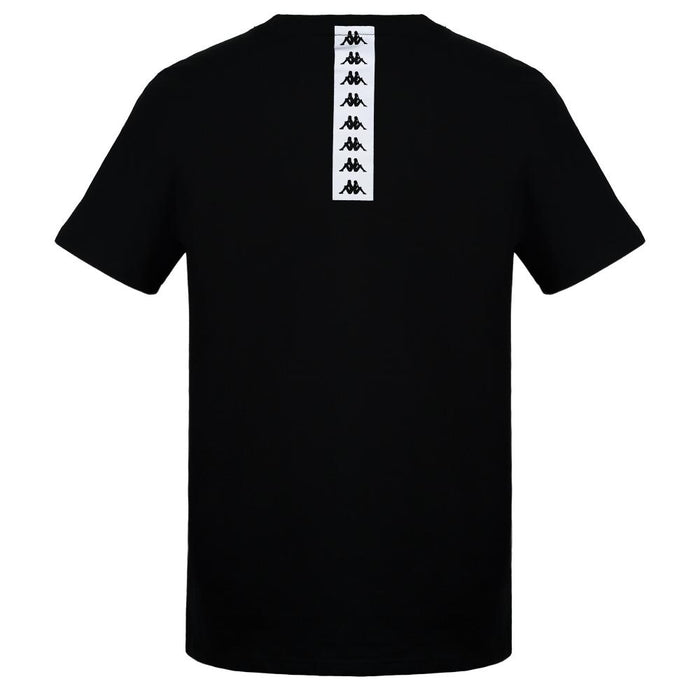 Polera Kappa Men Black Omini White Banda Back