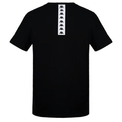 Polera Kappa Men Black Omini White Banda Back