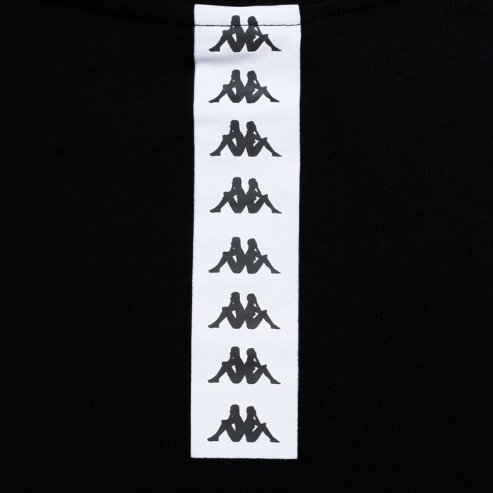 Polera Kappa Men Black Omini White Banda Back