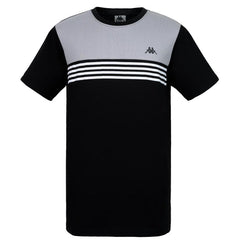 Polera Kappa Men Color Block Black Grey White