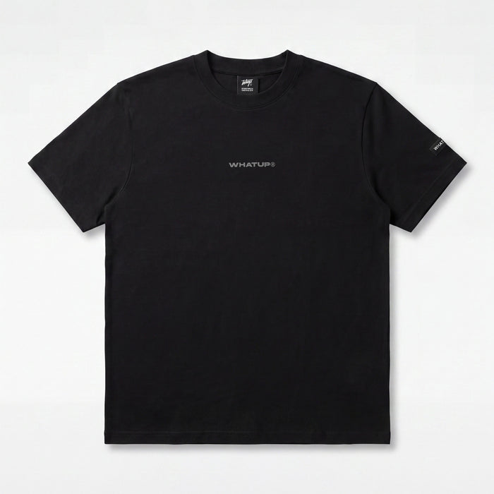 Polera WhatUp Men Classic Logo Black Grey