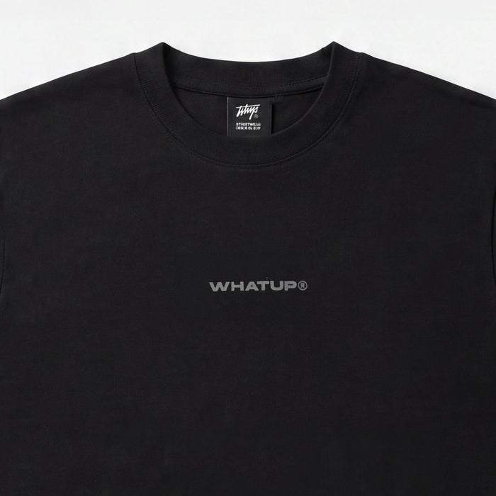 Polera WhatUp Men Classic Logo Black Grey
