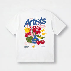 Polera WhatUp Men Oversize Artists Gang White