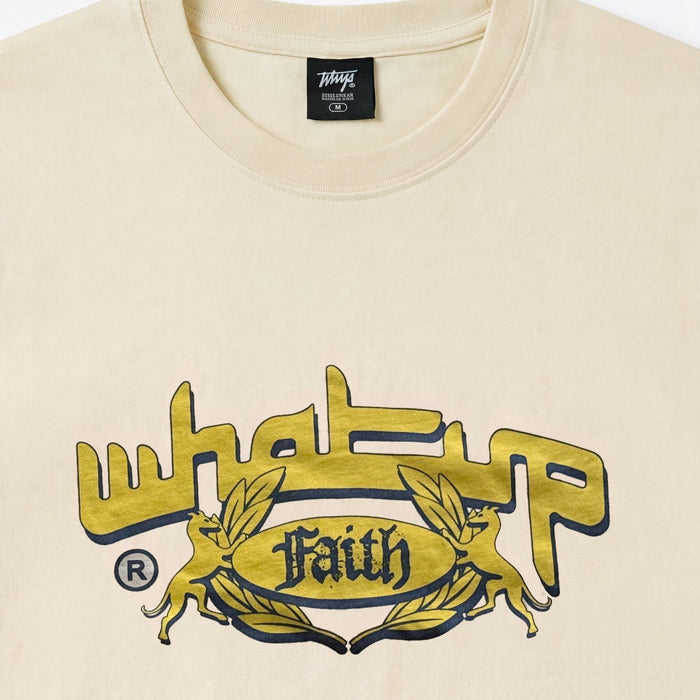 Polera WhatUp Men Oversize Faith Sand Yellow