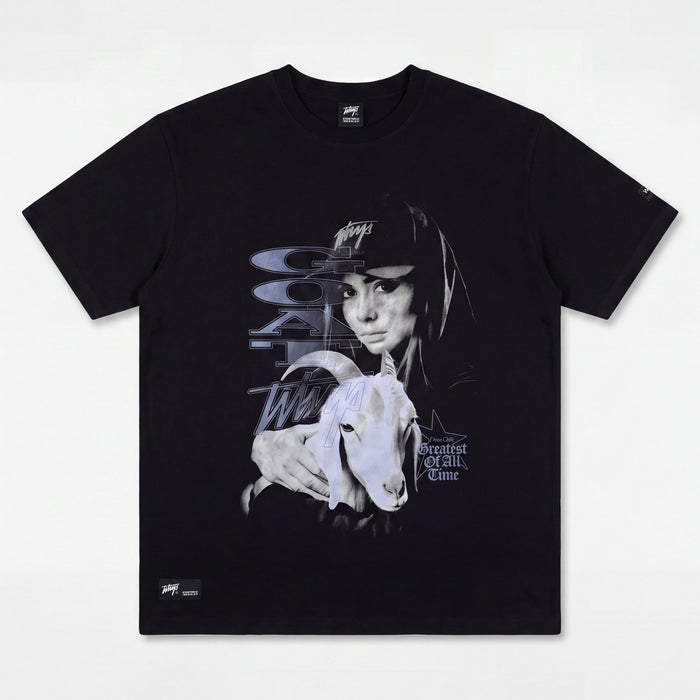 Polera WhatUp Men Oversize GOAT Black