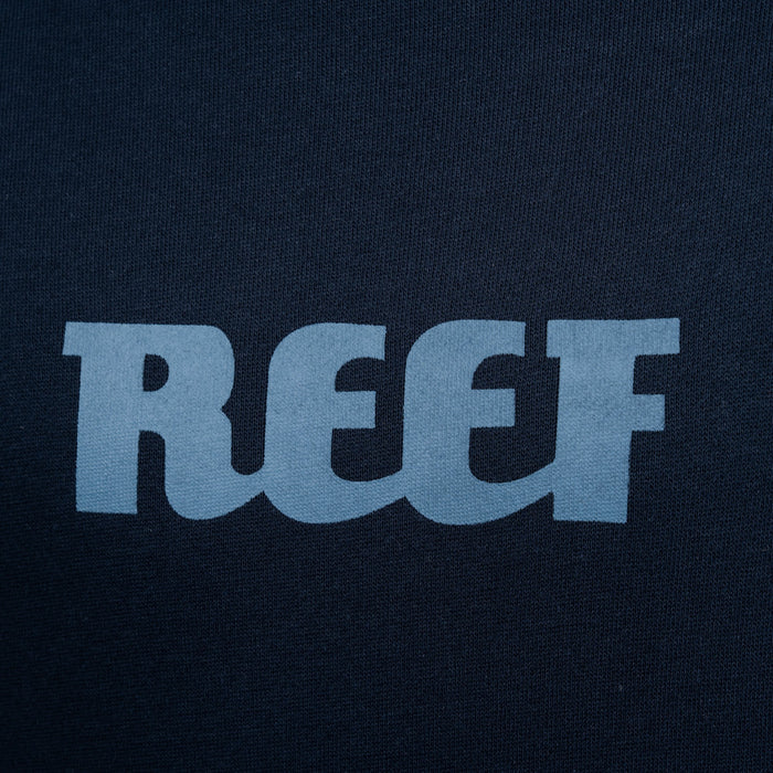 Polerón Hoodie Reef Men Blue Logo Light Blue