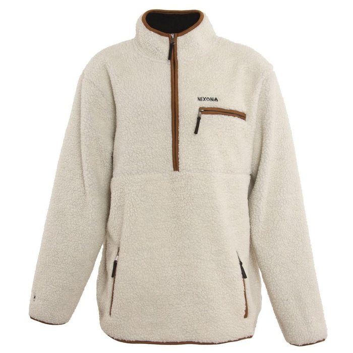 Poleron Men Sherpa Half Zip Beige Brown