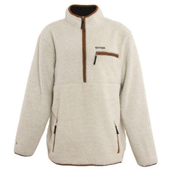 Poleron Men Sherpa Half Zip Beige Brown