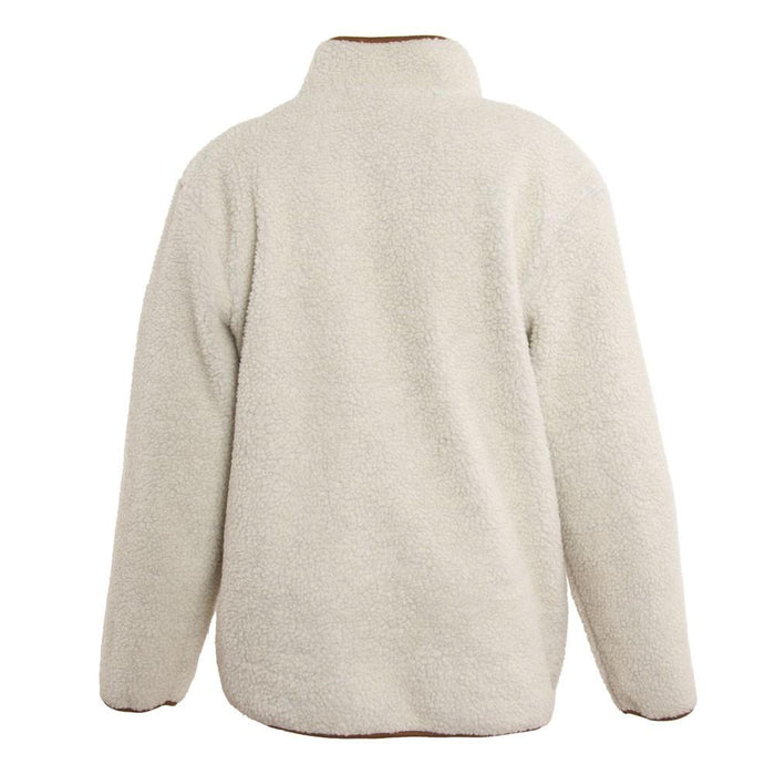 Poleron Men Sherpa Half Zip Beige Brown