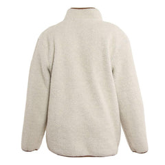 Poleron Men Sherpa Half Zip Beige Brown