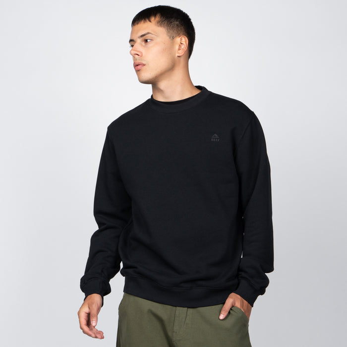 Polerón Reef Men Crew All Black