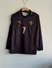 PORTUGAL 2026 BLACK KIT RONALDO FULLSLEEVE POLO PREMIUM PRINTED