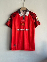PRINTED MANCHESTER UNITED 1996-97 HOME KIT BECKHAM POLO PREMIUM