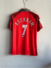 PRINTED MANCHESTER UNITED 1996-97 HOME KIT BECKHAM POLO PREMIUM