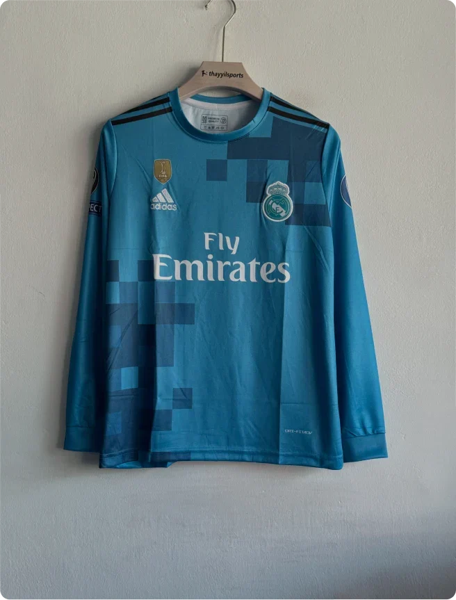 PRINTED REAL MADRID 2017-18 THIRD KIT RONALDO FULLSLEEVE