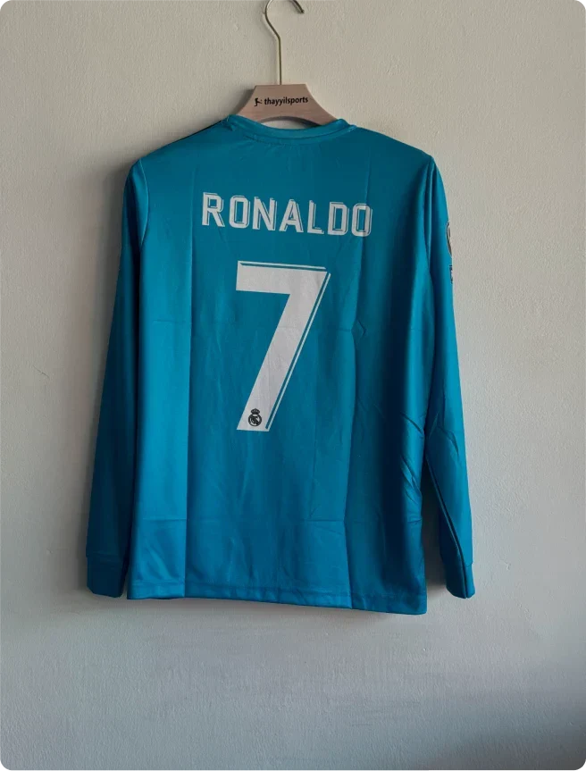 PRINTED REAL MADRID 2017-18 THIRD KIT RONALDO FULLSLEEVE