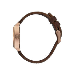 Reloj Medium Time Teller Leather Rose Gold White