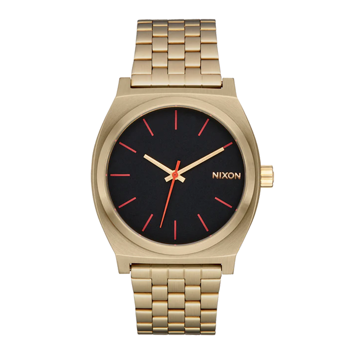 Reloj Time Teller Yellow Gold Black Red