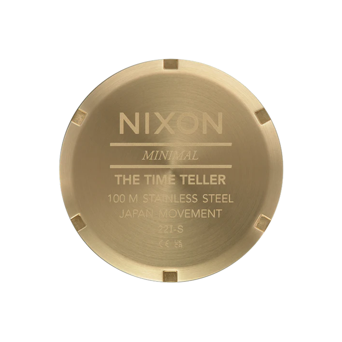 Reloj Time Teller Yellow Gold Black Red