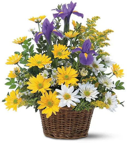 Smiling Floral Basket bloomexusa
