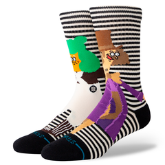 Stance Sock Willy Wonka Oompa Loompa Black White