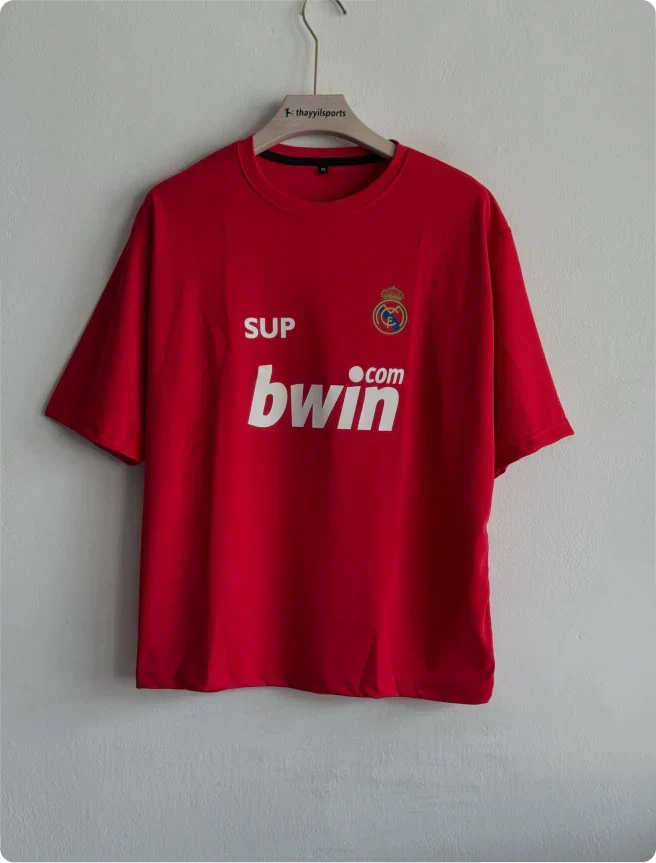 TSHIRT REAL MADRID BECKHAM RED FIVESLEEVE