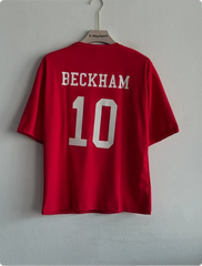 TSHIRT REAL MADRID BECKHAM RED FIVESLEEVE