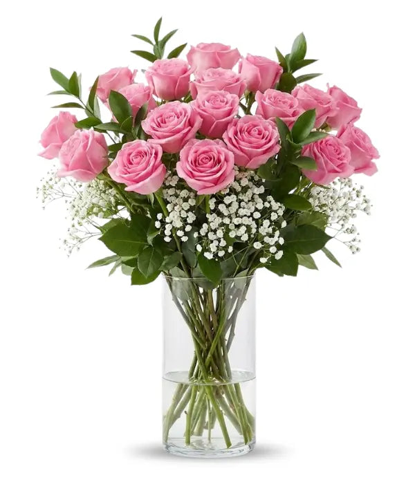 Two Dozen Long Stem Pink Roses bloomexusa