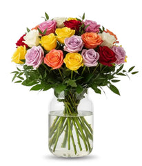Two Dozen Long Stemmed Assorted Roses bloomexusa