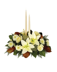 White Magnolia Christmas Centerpiece bloomexusa