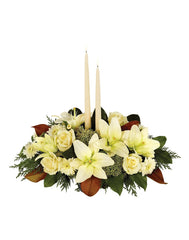 White Magnolia Christmas Centerpiece bloomexusa