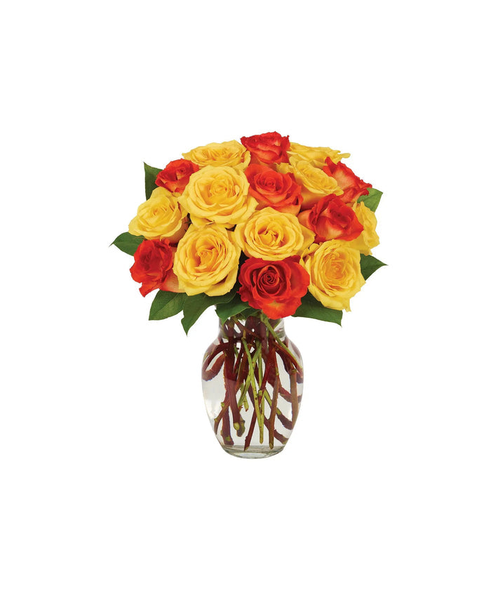 YELLOW & ORANGE ROSE BOUQUET bloomexusa