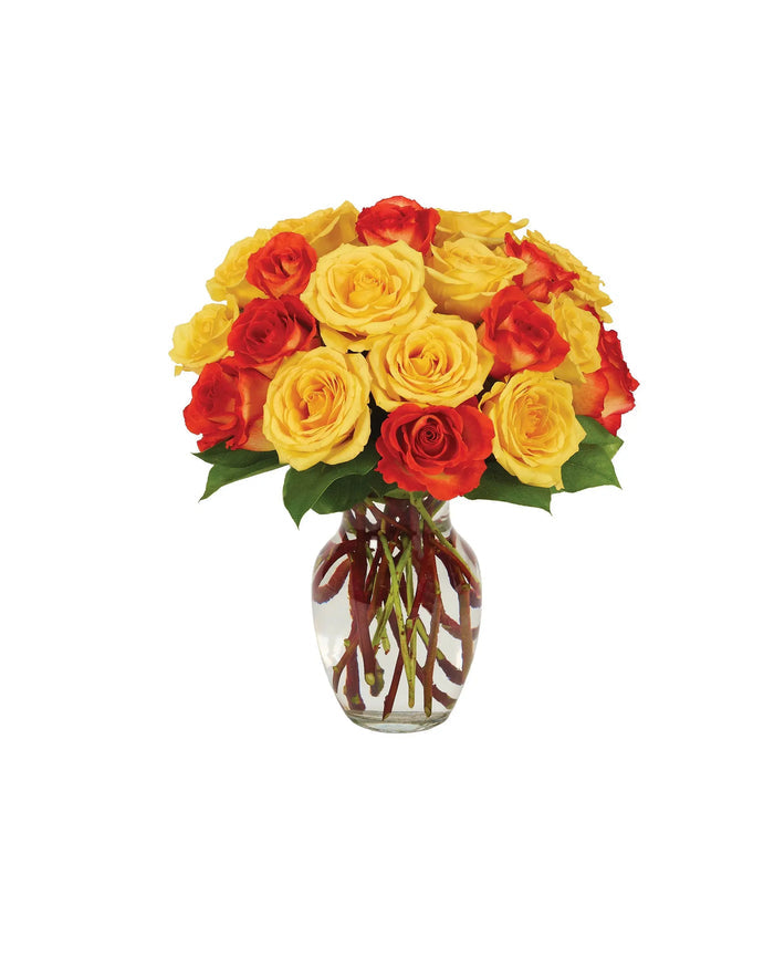 YELLOW & ORANGE ROSE BOUQUET bloomexusa